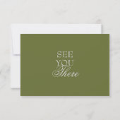 Cartons Réponse Code QR de mariage Olive Green Lace Doily Old Mone (Dos)