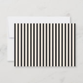 Cartons Réponse Code QR de mariage rétro noir et ivoire (Dos)
