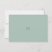 Cartons Réponse Code QR de mariage simple élégant moderne vert sau (Dos)