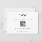 Cartons Réponse Code QR de mariage simple et amusant (Devant)
