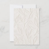 Cartons Réponse Code QR de mariage simple impression ivoire (Dos)