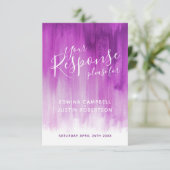 Cartons Réponse Code QR du mariage d'art abstrait mauve (Debout devant)