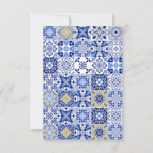 Cartons Réponse Code QR du Mariage de citron méditerranéen (Dos)