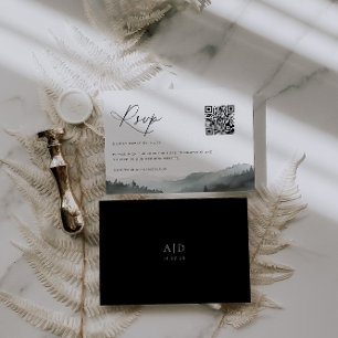 Cartons Réponse Code QR du Mariage de Misty Mountain