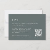 Cartons Réponse Code QR du Mariage gris ardoise (Devant)