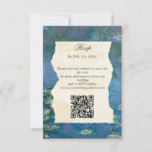 Cartons Réponse Code QR du site Web de mariage aux nénuphars de Mo (Devant)