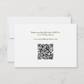 Cartons Réponse Code QR du site Web de mariage de verdure boisée r (Dos)