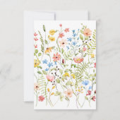 Cartons Réponse Code QR élégant Fleur sauvage simple et Mariage RS (Dos)