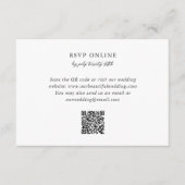 Cartons Réponse Code QR élégant Mariage Classique (Devant)