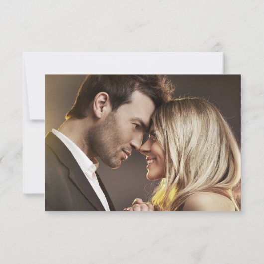 Cartons Réponse Code QR élégant mariage photo (Dos)