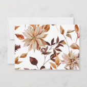 Cartons Réponse Code QR Floral Feuilles d'Automne (Dos)