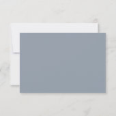 Cartons Réponse Code QR Mariage bleu poussiéreux minimal (Dos)