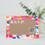 Cartons Réponse Code QR Mariage coupé (Debout devant)