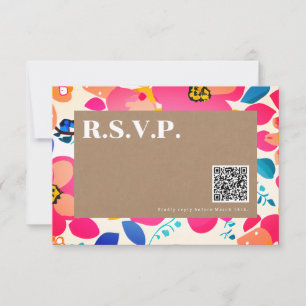 Cartons Réponse Code QR Mariage coupé