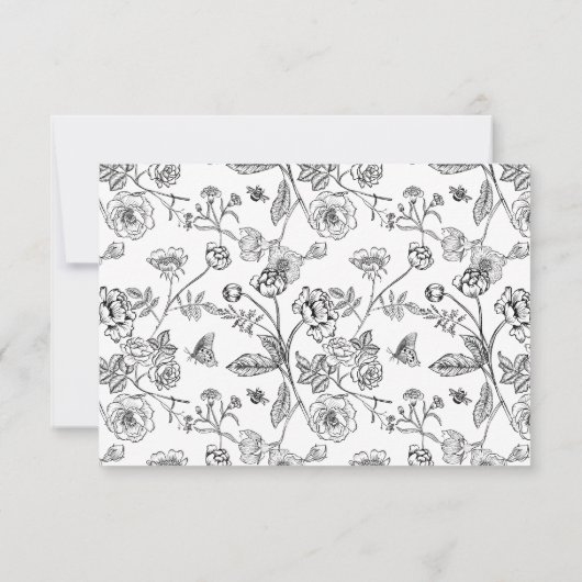 Cartons Réponse Code QR Mariage de la Chine noire (Dos)