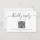 Cartons Réponse Code QR mariage de script simple moderne (Devant)