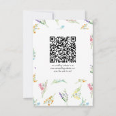 Cartons Réponse Code QR Mariage fleur sauvage Meadow Arch (Dos)