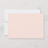 Cartons Réponse Code QR Mariage minimal rose vierge (Dos)