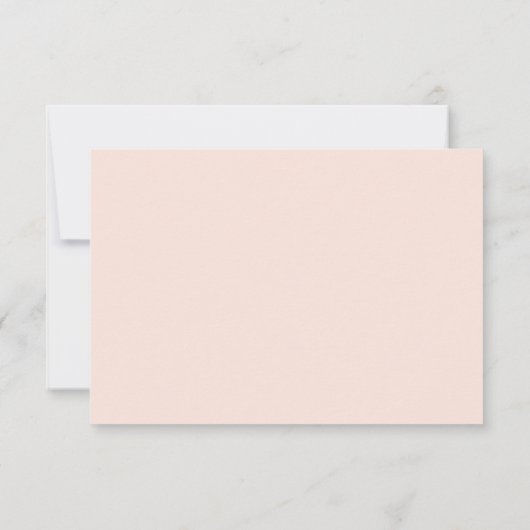 Cartons Réponse Code QR Mariage minimal rose vierge (Dos)