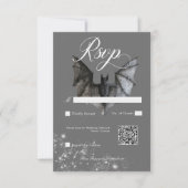 Cartons Réponse Code QR Mariage pour chaume et diamants d'Hallowee (Devant)