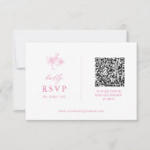 Cartons Réponse Code QR Mariage rose Toile (Devant)