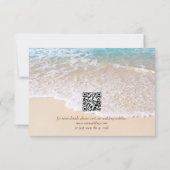 Cartons Réponse Code QR Mariage Tropical Plage Vagues Océaniques E (Dos)