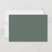 Cartons Réponse Code QR Mariage vert minimal (Dos)