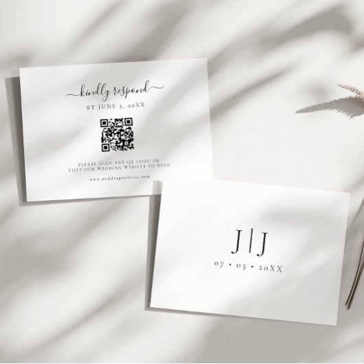 Cartons Réponse Code QR minimaliste de script moderne