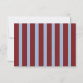 Cartons Réponse Code QR Moderne Rouge Foncé Bleu Mariage Élégant (Dos)