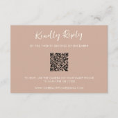 Cartons Réponse Code QR neutre terrestre moderne Mariage simple (Devant)