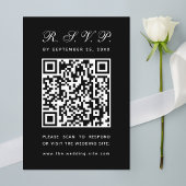 Cartons Réponse Code QR noir et blanc Mariage de calligraphie simp