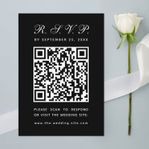 Code QR noir et blanc Mariage de calligraphie simp
