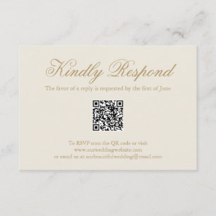 Cartons Réponse Code QR officiel ivoire traditionnel Mariage éléga