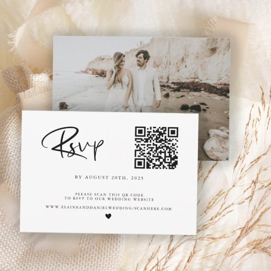 Cartons Réponse Code QR Photo Noir & Blanc 