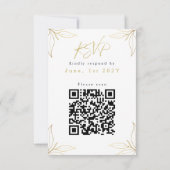 Cartons Réponse Code QR pour une fête de remise de diplômes élégan (Dos)
