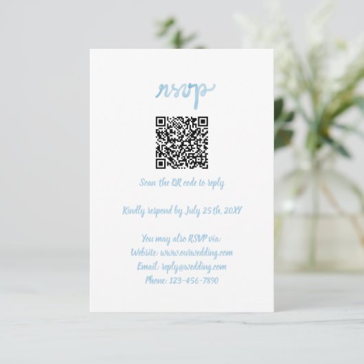 Cartons Réponse Code QR simple à la main (Debout devant)