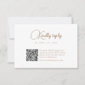 Cartons Réponse Code QR simple Mariage moderne (Devant)
