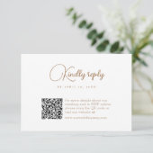 Cartons Réponse Code QR simple Mariage moderne (Debout devant)
