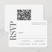 Cartons Réponse Code QR simple noir et blanc pour le choix des rep (Devant / Derrière)