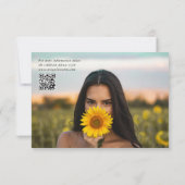 Cartons Réponse Code QR simple photo de Quinceanera et écriture mo (Dos)