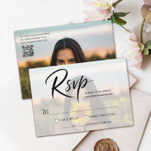 Cartons Réponse Code QR simple photo de Quinceanera et écriture mo