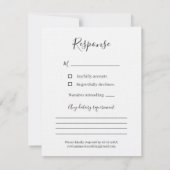 Cartons Réponse Coeur de fleurs sauvages dans le noir pour épouser (Dos)