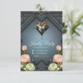Cartons Réponse Coeur steampunk fascinant (Debout devant)