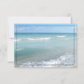 Cartons Réponse Coeurs dans le Monogramme de mariage de plage de s (Dos)