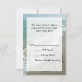 Cartons Réponse Coeurs de sable sur la plage, Océan romantique (Dos)