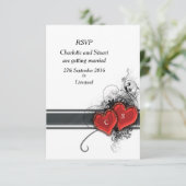 Cartons Réponse Cœurs et Volutes (Debout devant)