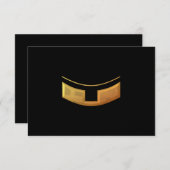 Cartons Réponse Col doré "3-D" du prêtre/du ministre (Devant / Derrière)