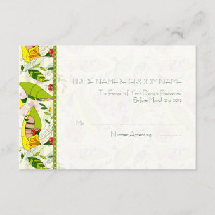 Cartons Réponse Collage Abstrait jaune rétro-RSVP