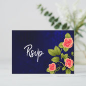 Cartons Réponse Collection de mariage de fleurs Rose Corail et Ble (Debout devant)