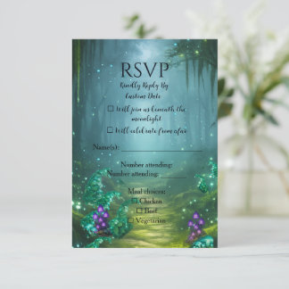 Cartons Réponse Collection de mariage Élégance Bioluminescente